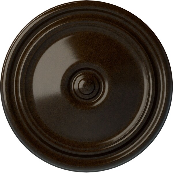 Ekena Millwork Reece Ceiling Medallion (Fits Canopies up to 2 3/8"), Hand-Painted Bronze, 12"OD x 1 3/4"P CM12REBZS - main